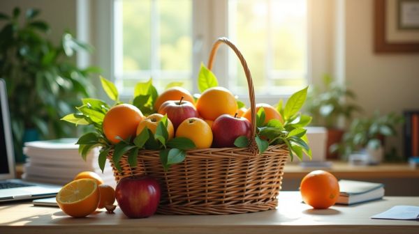 Optimiser le bien-être au travail avec un panier de fruits au bureau